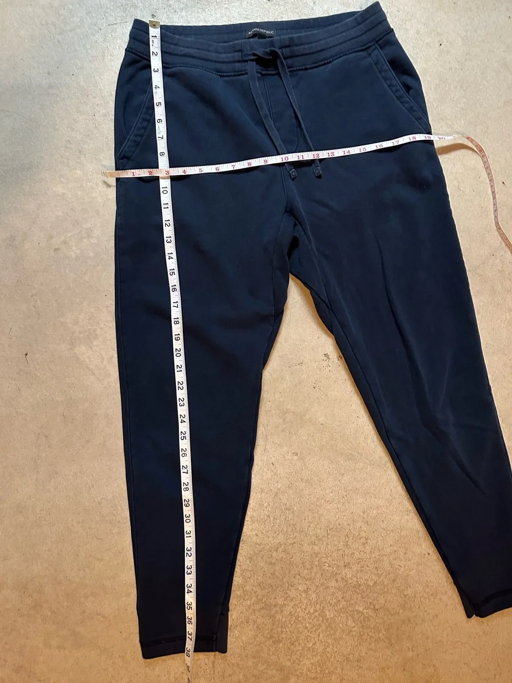 Banana Republic Navy Knit Jogger Pants Men’s Drawstring Stretch Size M